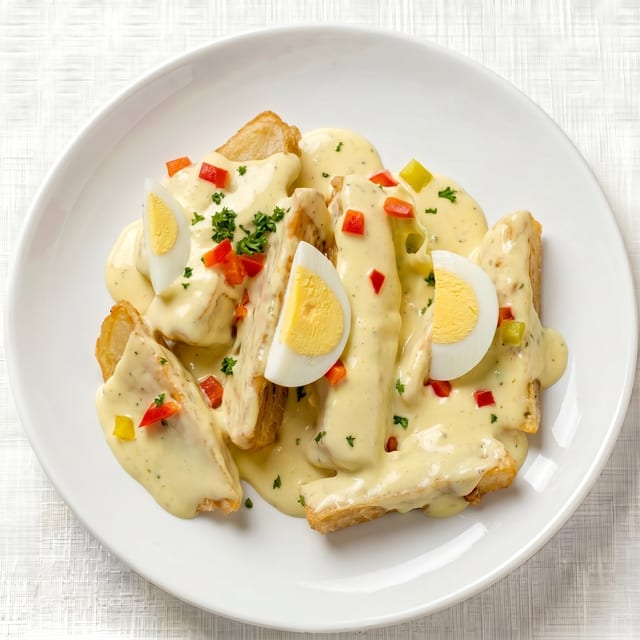 Yuca A La Huancaina.
